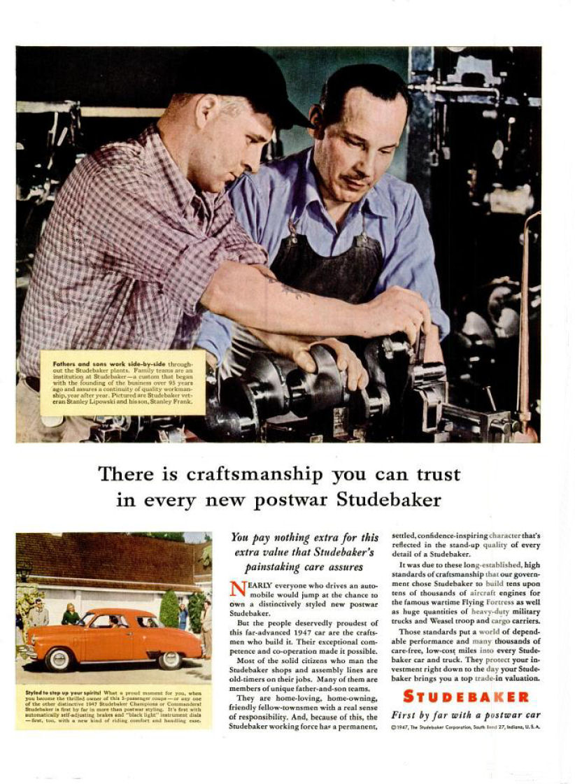 1947 Studebaker Auto Advertising